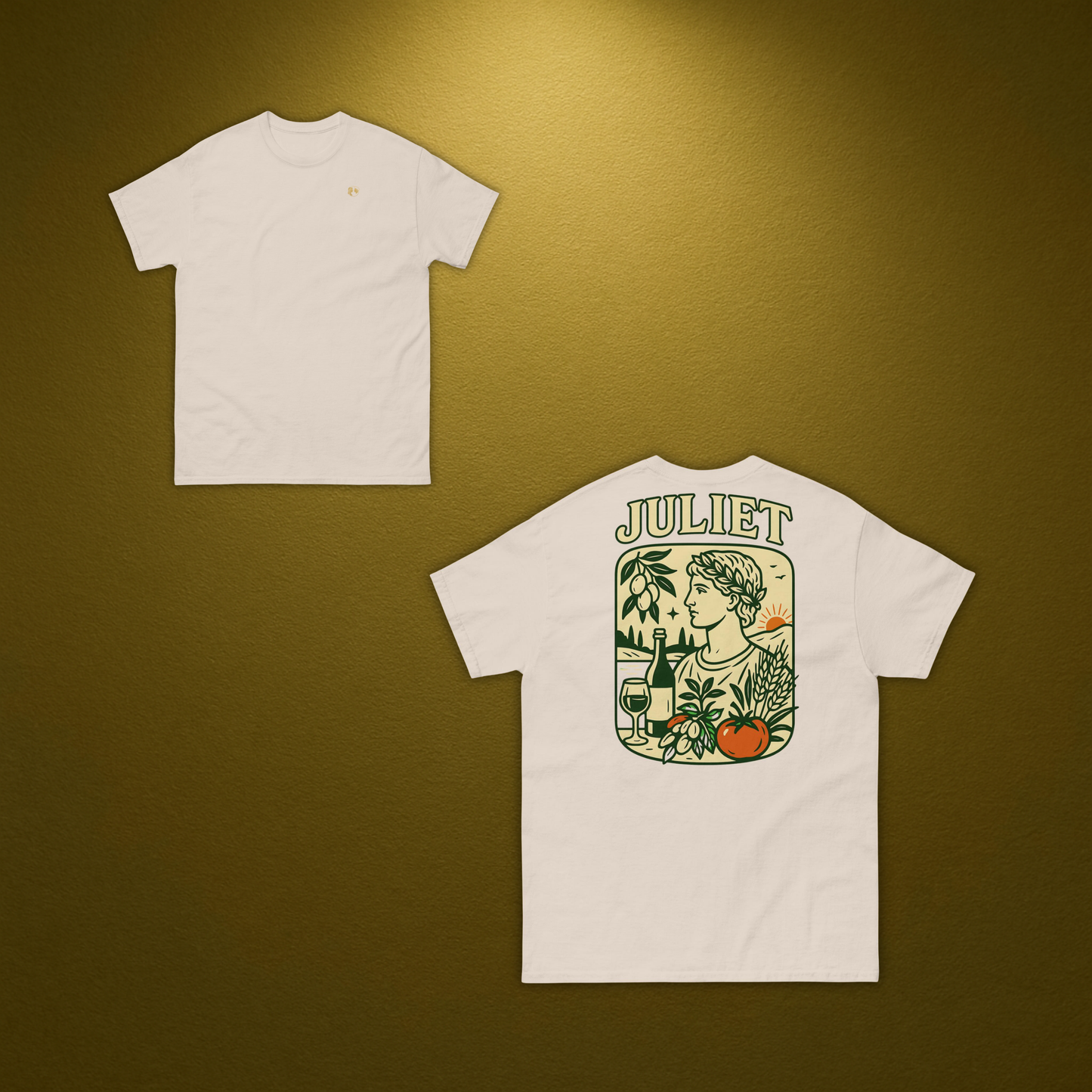Juliet 1496 T-Shirt – Klassisches Baumwollshirt mit italienischem Rückenprint