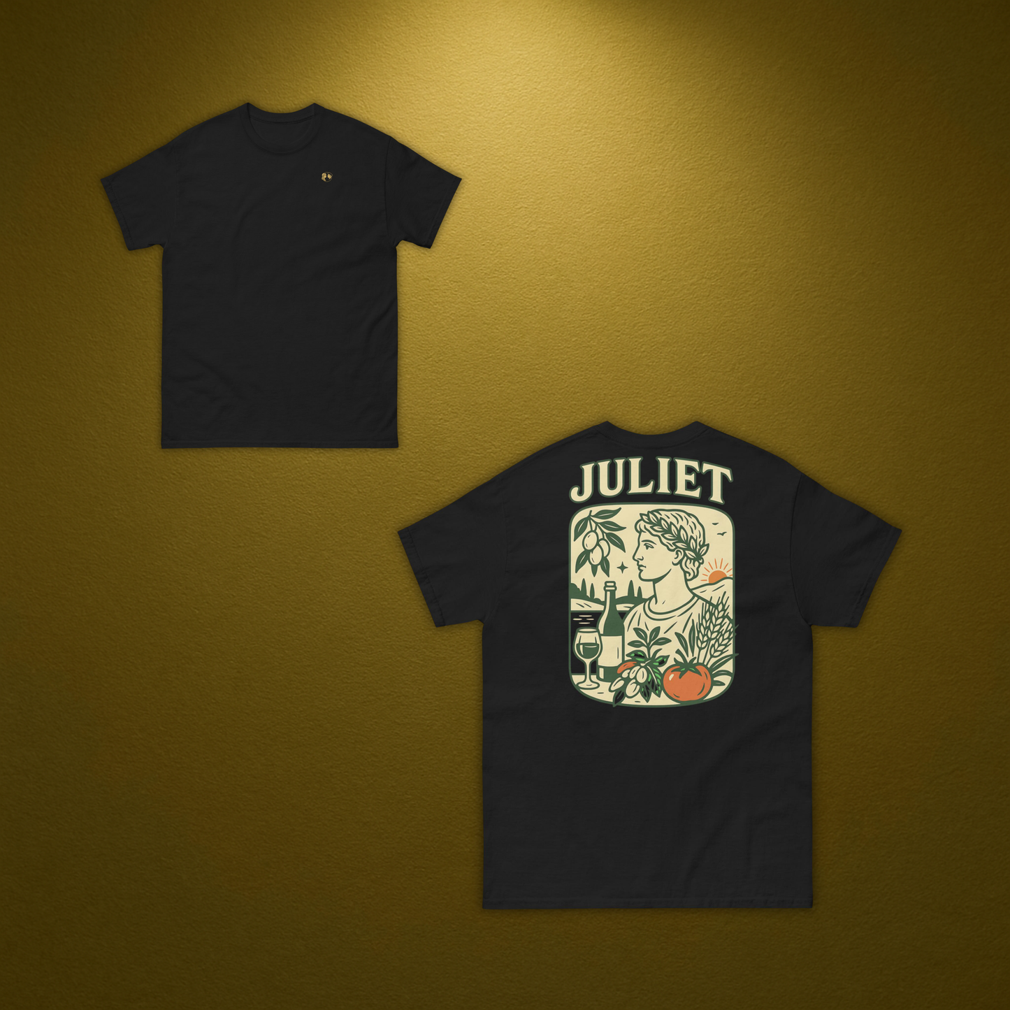Juliet 1496 T-Shirt – Klassisches Baumwollshirt mit italienischem Rückenprint