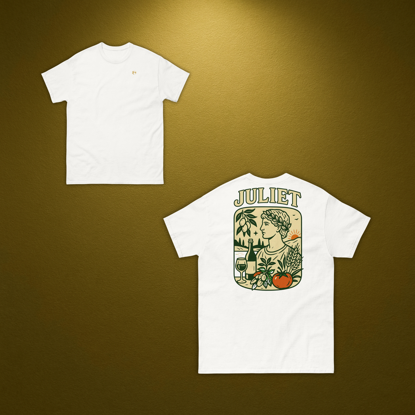 Juliet 1496 T-Shirt – Klassisches Baumwollshirt mit italienischem Rückenprint