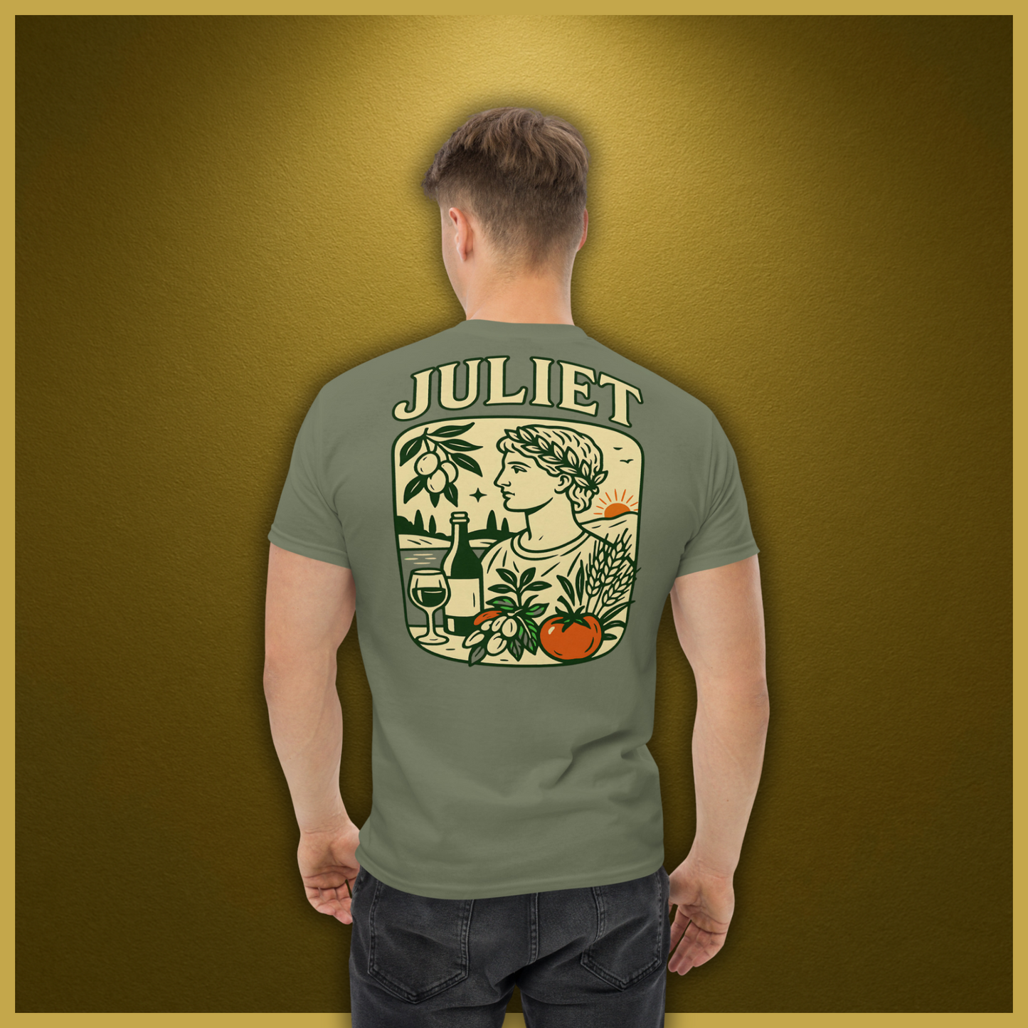 Juliet 1496 T-Shirt – Klassisches Baumwollshirt mit italienischem Rückenprint